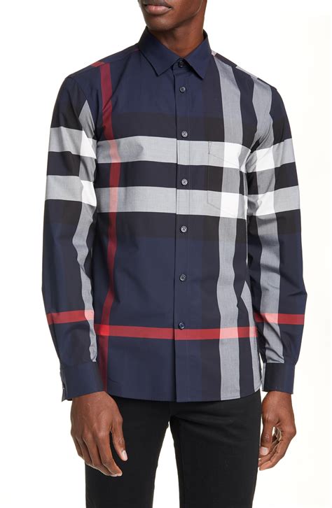 burberry shirts blue